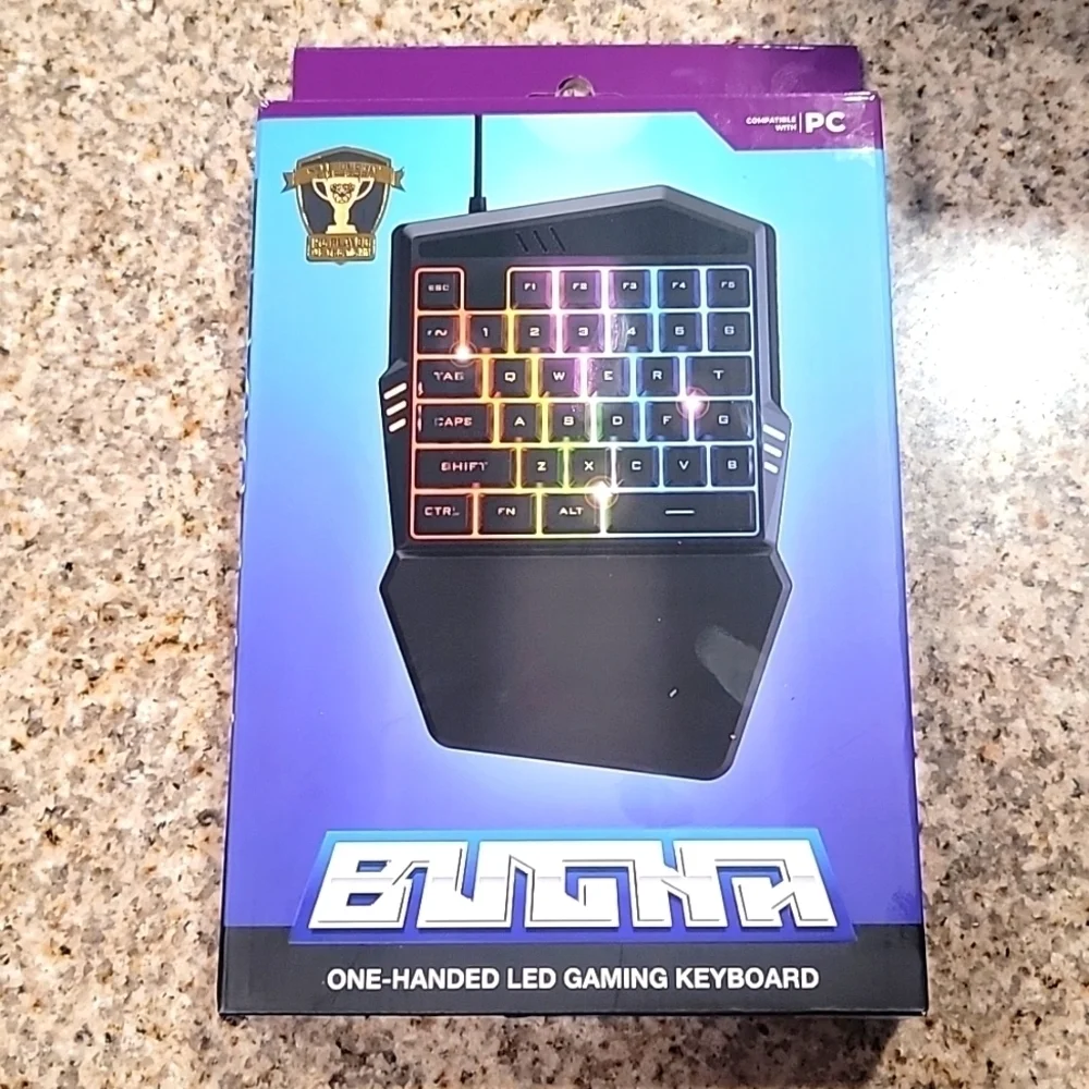 BUCHA One-Handed LED Gaming Keyboard